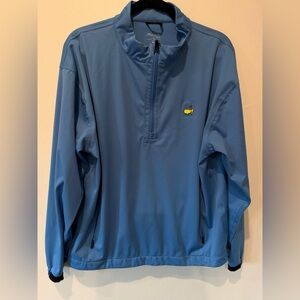 Masters Tech Augusta National Quarter Zip Pullover Blue Golf Jacket Size M